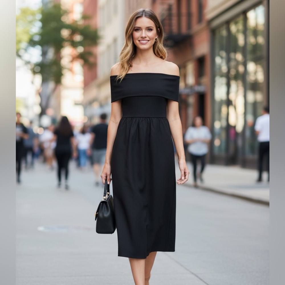Lands' End Black Strapless Dress - Picture 2 of 12